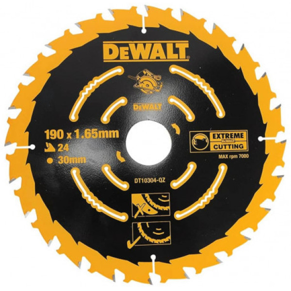 Диск для дерева 190 24Т 30  DeWalt