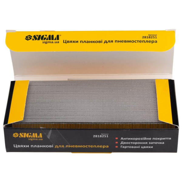 Цвяхи 32х1.25мм для пневмостеплера 5000шт Sigma 2818321