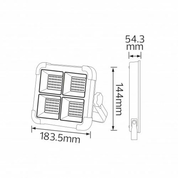 Прожектор на сонячні панелі Horoz 200W 3000-6400K IP44 TURBO-200