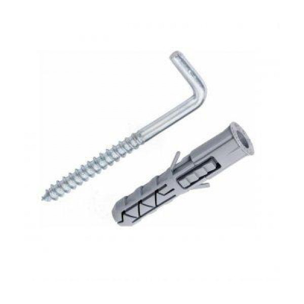 Дюбель пластик L крюк Р-12*80