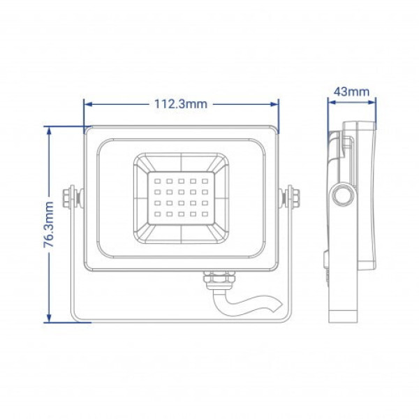 Прожектор  20W 6400K IP65 Ardero чорний