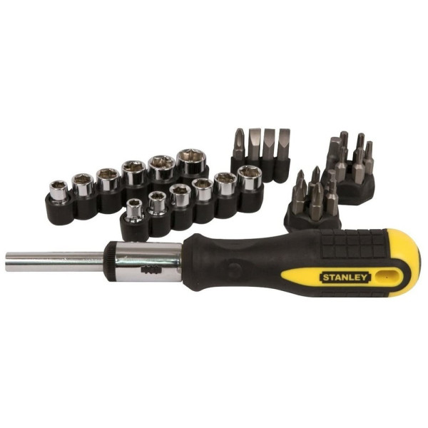Викрутка з набором біт Stanley (29 предмет)+тріска 0-54-925