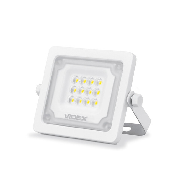 Прожектор 10W 5000K IP65 з акум., сон.батар Videx