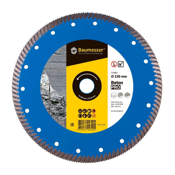 Круг алмазний 125 22.2 турбоBeton PRO Baumesser 3D