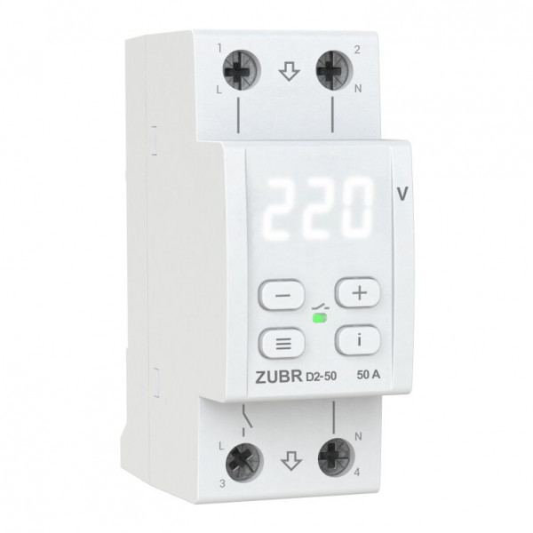 Реле напруги ZUBR D2-50 (50А max 60А) 11000ВА