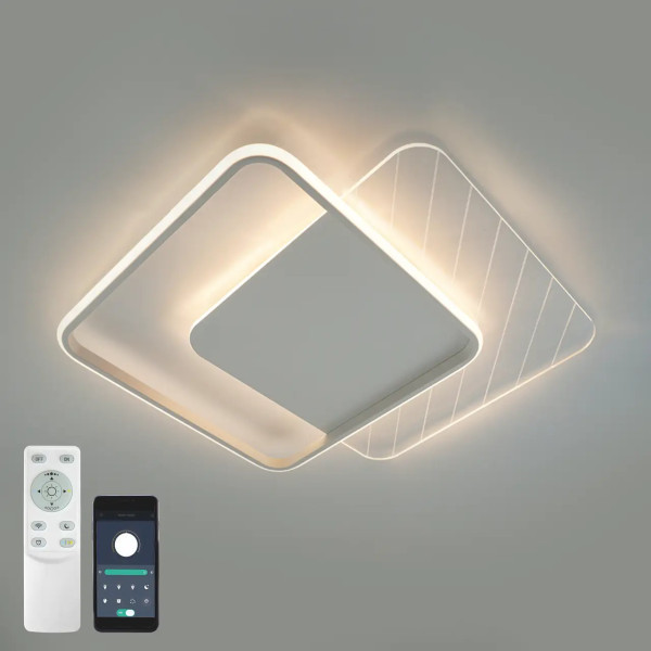 Світлодіодна люстра Svetcomplect AMATO 60W 2S squere