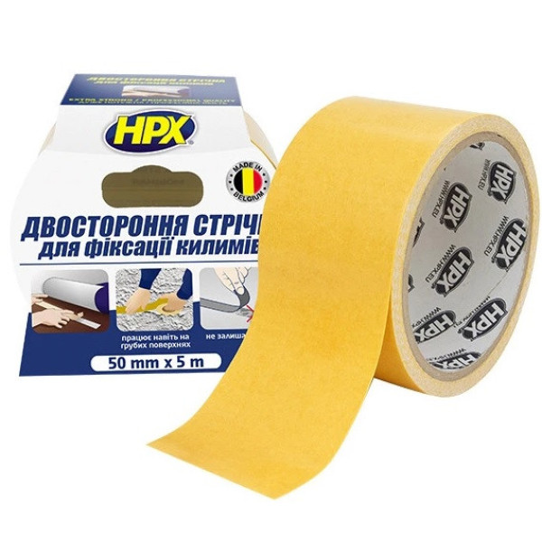 Стрічка для килимків 50мм х5м HPX біла CT5005