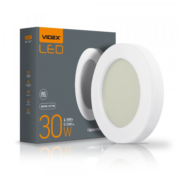 Світильник LED круг ART 30W 5000K Videx VL-BHFR-305