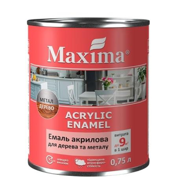 Фарба акрилова 0,75 л горіх шовковисто- матов Мaxima горіх
