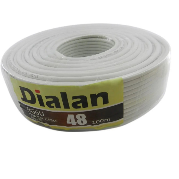 Кабель TV Dialan RG6U-48W (48% медь) 002988