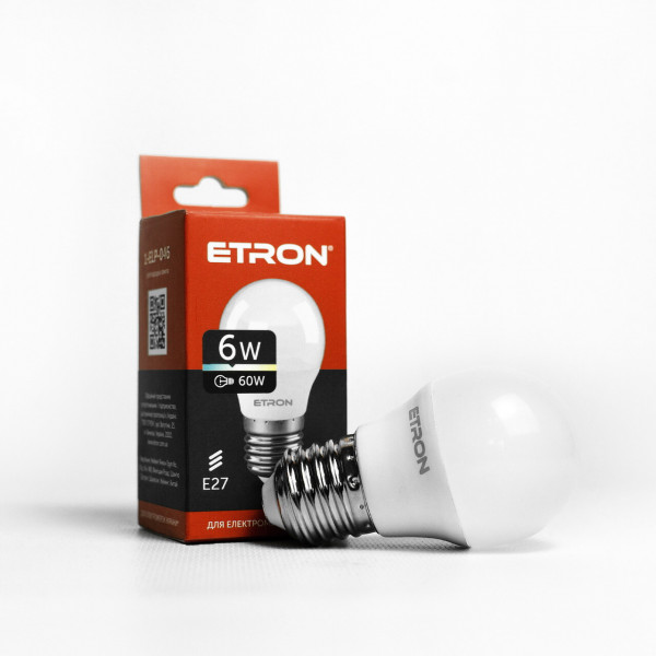 Лампа G45 6W E27 4200K ETRON 1-ELP-046