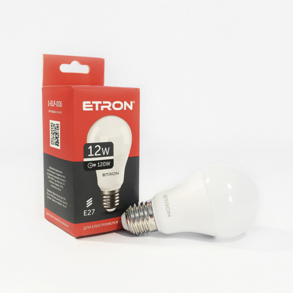 Лампа A60 12W E27 4200K ETRON 1-ELP-006