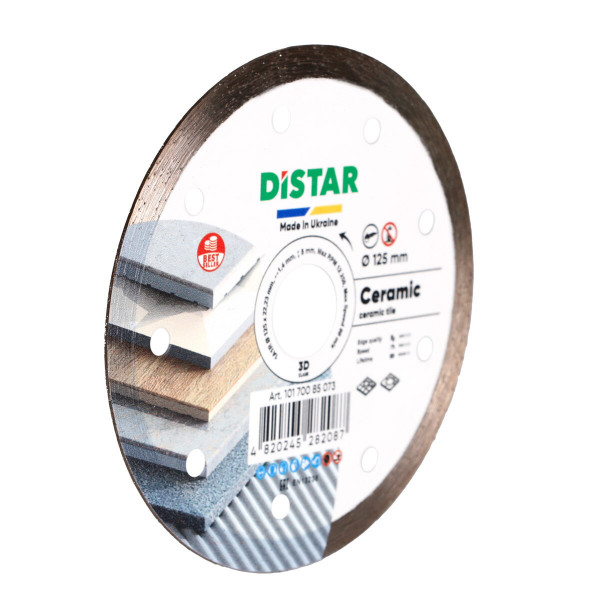 Круг алмазний 125 22.2 плитка Ceramic Distar 3D 10170085073
