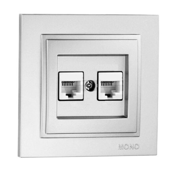 Розетка комп'ютерна MonoElectric Despina білий RJ45 CAT6