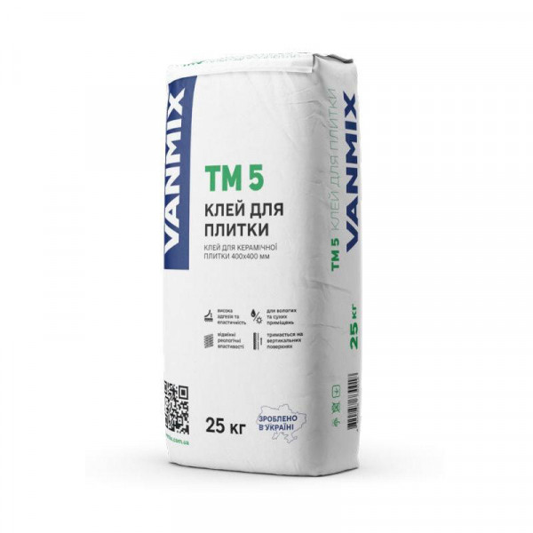 Клей для плитки 400х400мм ТМ-5 VANMIX, 25кг