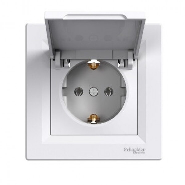 Розетка 1-а земля,кришка Schneider (Asfora) EPH3100121