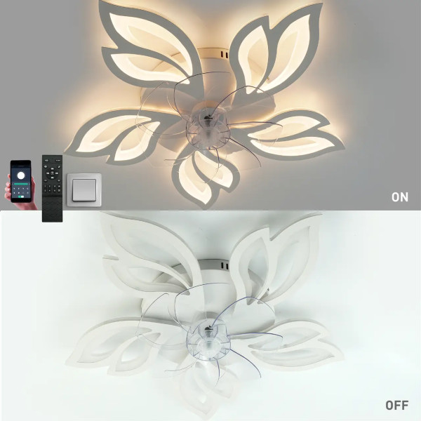Світлодіодна люстра Svetcomplect ASTRA85W+18W5 FAN