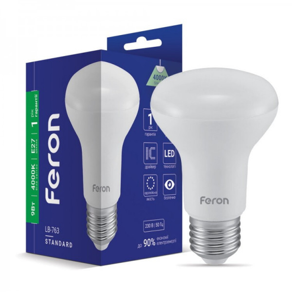 Лампа R63 9W E27 4000K Feron LB-763