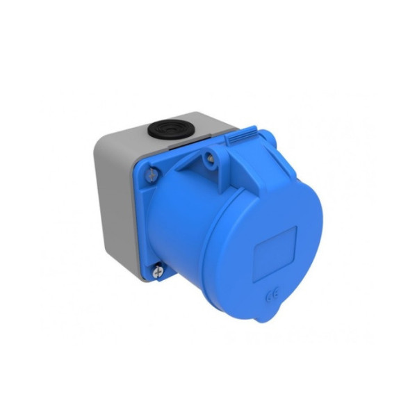 Розетка силова накладна 2P+PE 32A 220V Bemis BC1-3403-2510