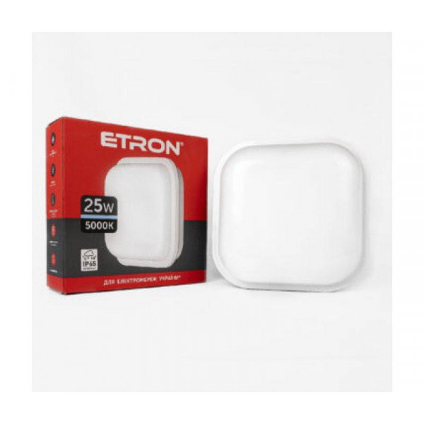 Світильник квадрат накладний 25W 5000K IP65 1-ECP-510-S