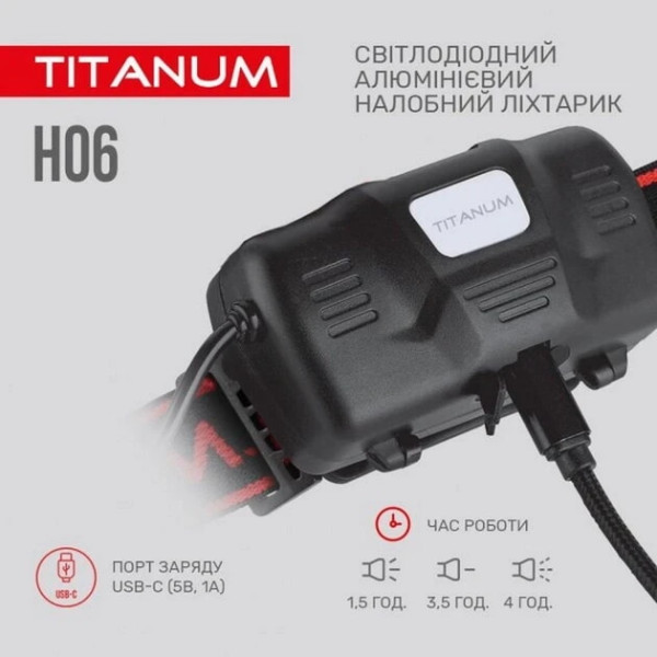 Ліхтар налобний 800lm 6500K TLF-H06