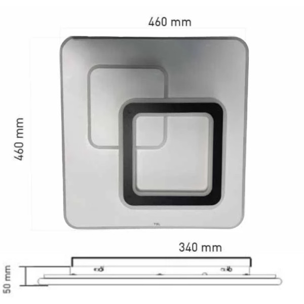 Світлодіодна люстра Svetcomplect UNIVERS 70W Squar
