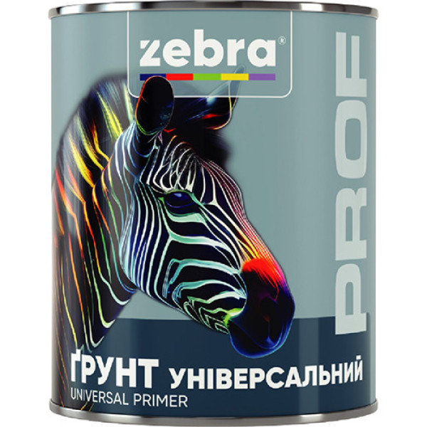 Емаль-грунт зелена 0,8кг ZEBRA PROF 036P