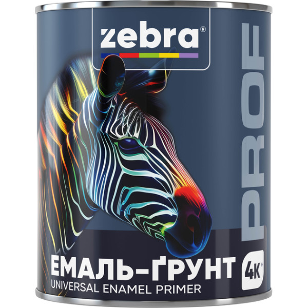 Емаль-грунт жовта 2,5кг ZEBRA PROF 055P