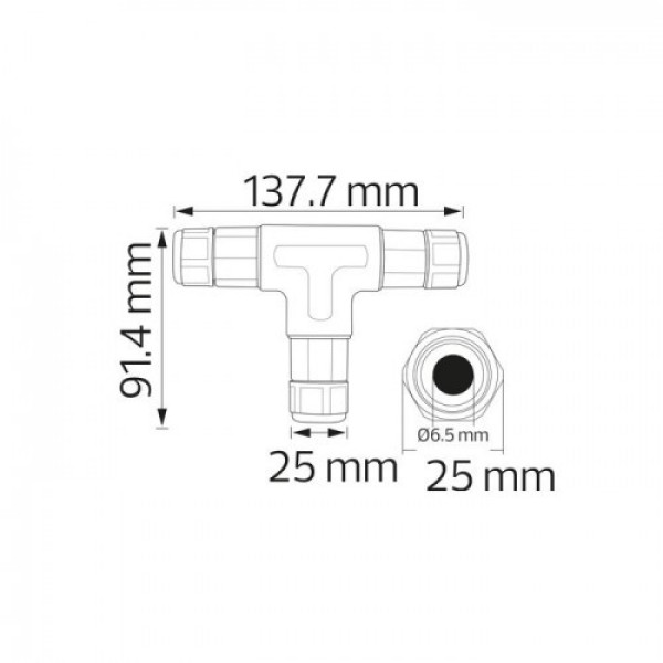 Клема вологозахищена 2-контактна 16А IP68 Horoz 3p 0.5-2.5мм3