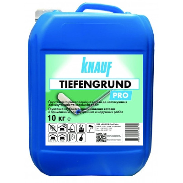 Грунт зміцнюючий полімер. Tiefengrund Knauf, 10кг PRO