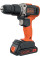 Шуруповерт акум. удар Black&Decker 18V зар, 1акб BCD003C1