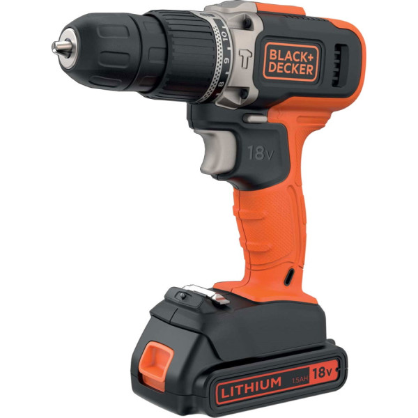 Шуруповерт акум. удар Black&Decker 18V зар, 1акб BCD003C1