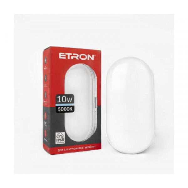 Світильник овал накладний 10W 5000K IP65 Etron 1-ECP-503-E