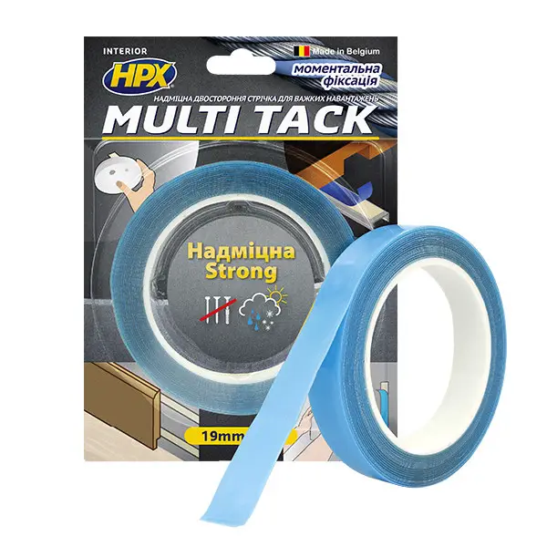 Стрічка двохстроння скотч 19мм х5м HPX MULTI TACK MTT1905