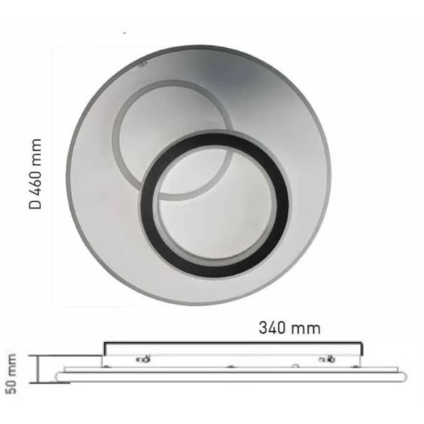 Світлодіодна люстра Svetcomplect UNIVERS 70W Round