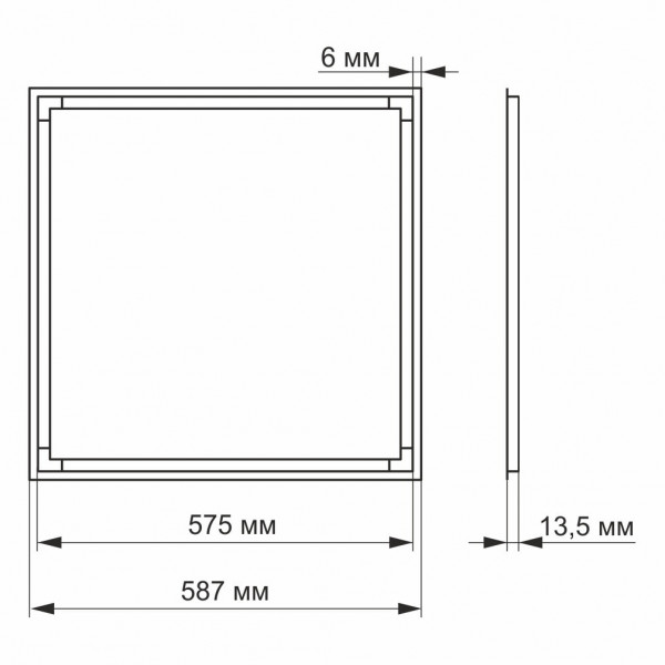 Свiтильник LED Panel ART розбірна 40W 5000K Videx VL-PAU405W