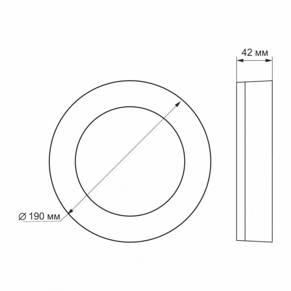 Світильник LED круг 15W 5000K Videx VL-BHFR-155