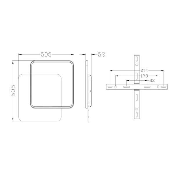 Світлодіодна люстра Svetcomplect AMATO 60W 2S squere