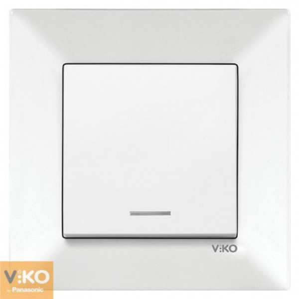 Вимикач 1-й з підсвічуванням VI-KO(Meridian) 90970019-WH