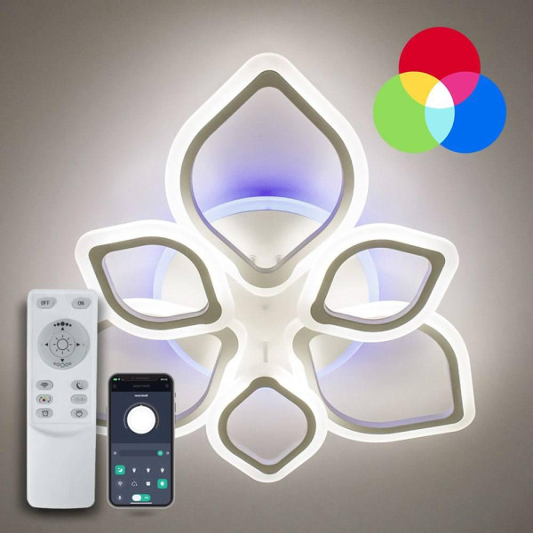 Світлодіодна люстра 80W+10W AZALIA RGB 6R Luminar