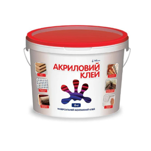 Клей акриловий монтажний Polimin Acryl Glue (6кг) Acryl Glue 6кг