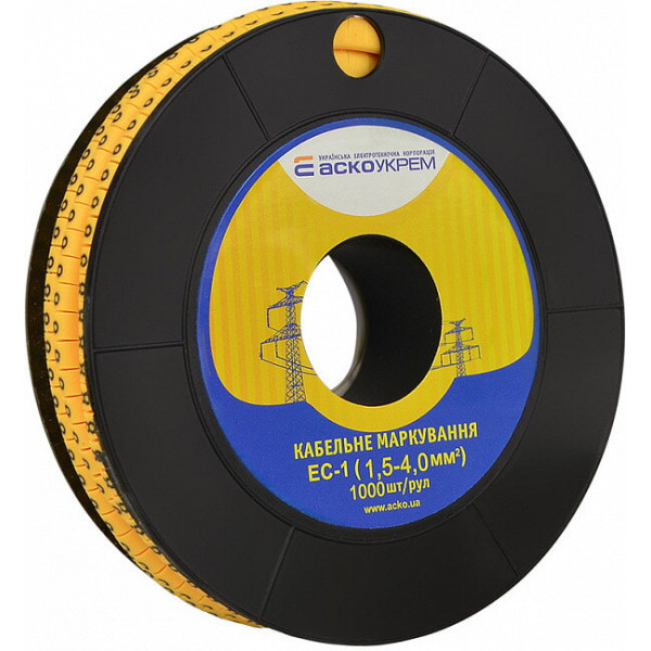 Маркування кабельне EC-1 1,5-4мм2 5x7 (8) Аско A0150080045