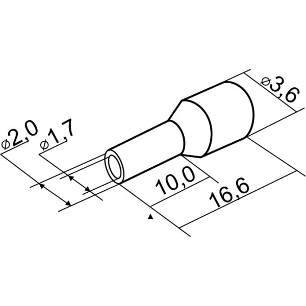 Накінечник трубчастий 1,5-10мм (100шт) чорн Аско НТ 1,5-10