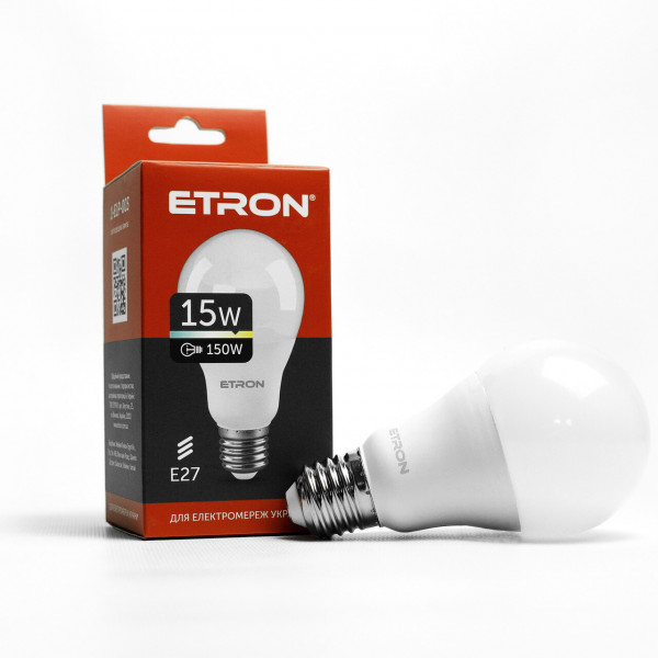 Лампа A65 15W E27 3000K ETRON 1-ELP-003