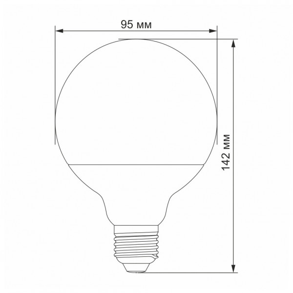 Лампа G95 15W E27 4100K Videx VL-G95e-15274