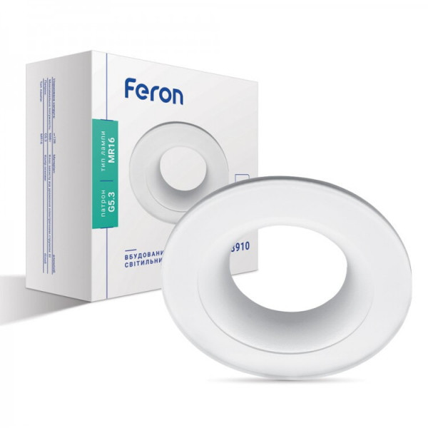 Світильник вбудований MR16/G5.3 круг білий Feron DL8910