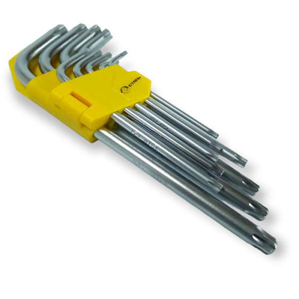 Набір ключів Г-подібних подовж. (9 шт) TORX Сталь 48106