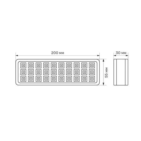 Світильник 30LED 2W 6500K акумуляторний 1000mAh Titanum TL-EM1106