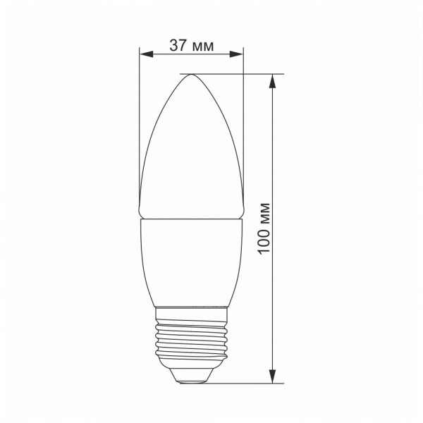 Лампа C37 7W E27 4100K Videx VL-C37e-07274