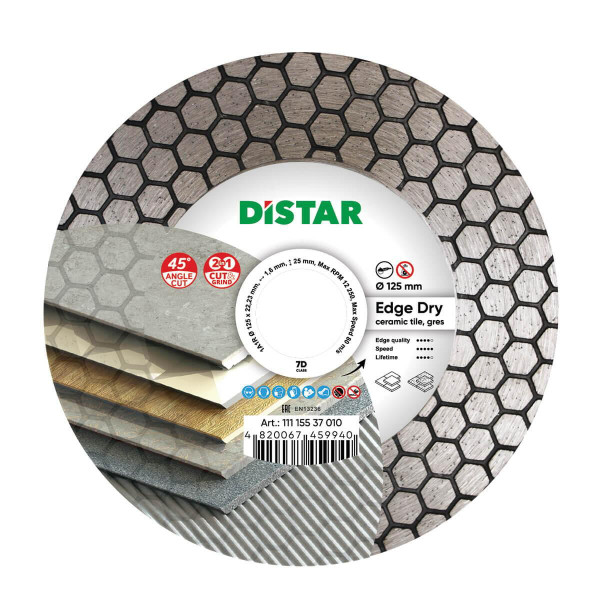 Круг алмазний 125 22.2 плитка Edge Dry Distar 7D 11115537010